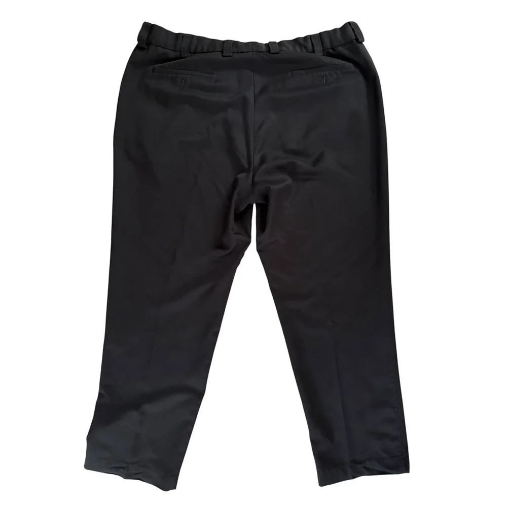 Lot of 2 Oak Hill Easy Stretch Black Flat‎ Front Dress Pants - 44x29.5